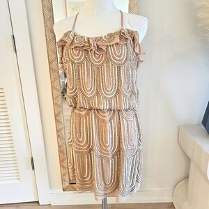 Boyod Sequin Cocktail dress gold sz S original $448